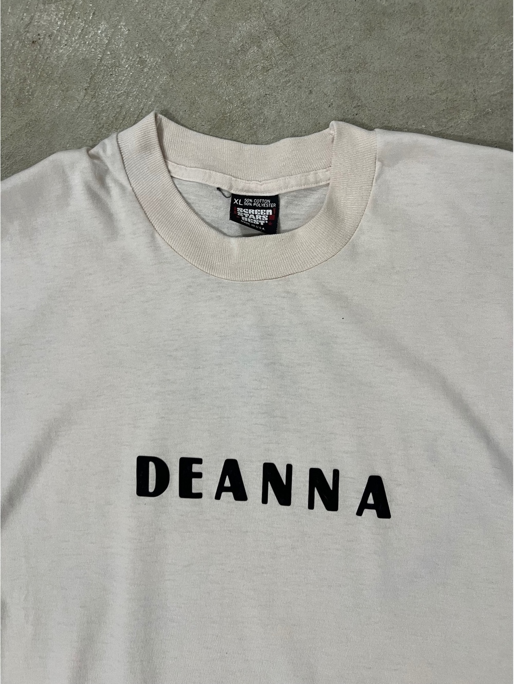 Vintage 90s DEANNA Single Stitch USA T Shirt Light Pink XL